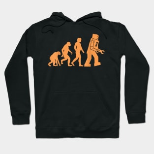 Prehistoric Ape to Monkey to Man to Robot Evolution Hoodie